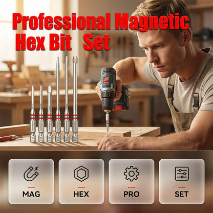 ❄️Summerfresh 50% OFF!🔧Multi-Size Stepped Hex Driver Bit Set – Magnetic S2 Steel, 1.5–6mm, 1/4" Hex Shank
